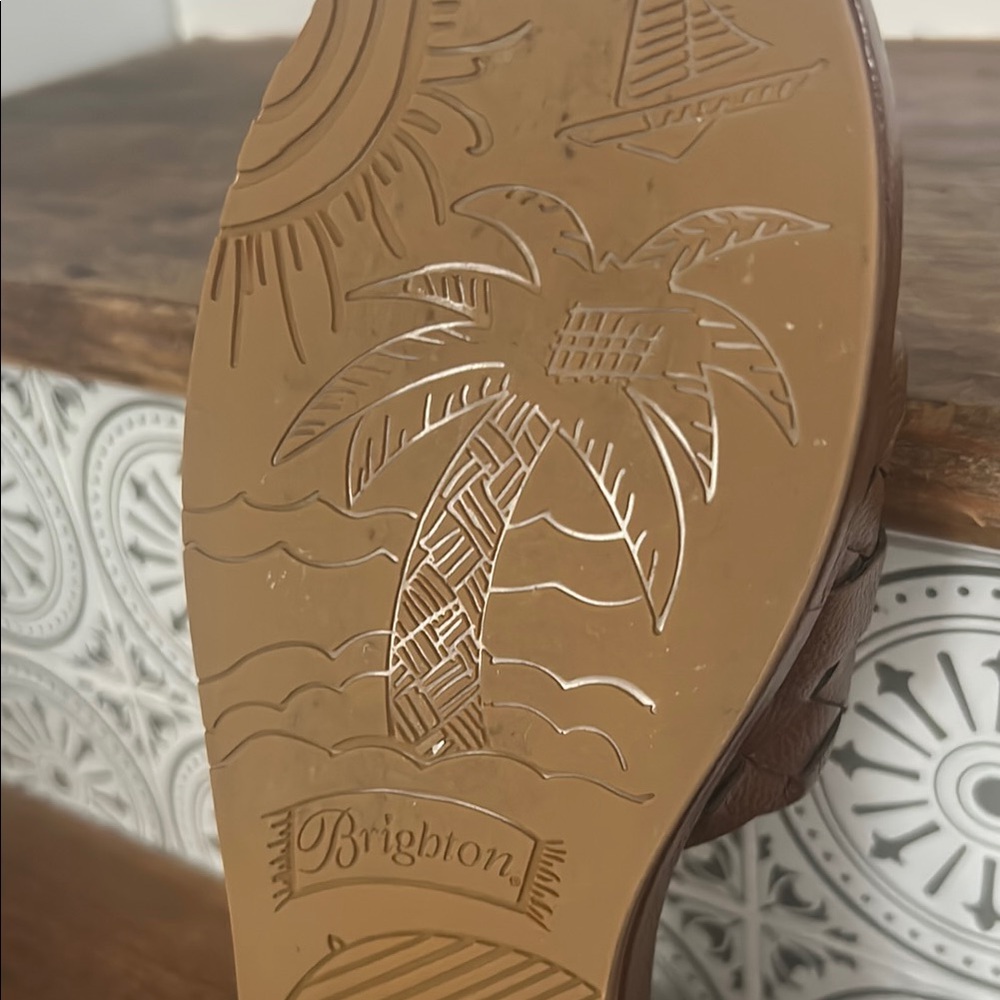 Brighton Women's Brown Slide Sandals - Picture 4 of 6